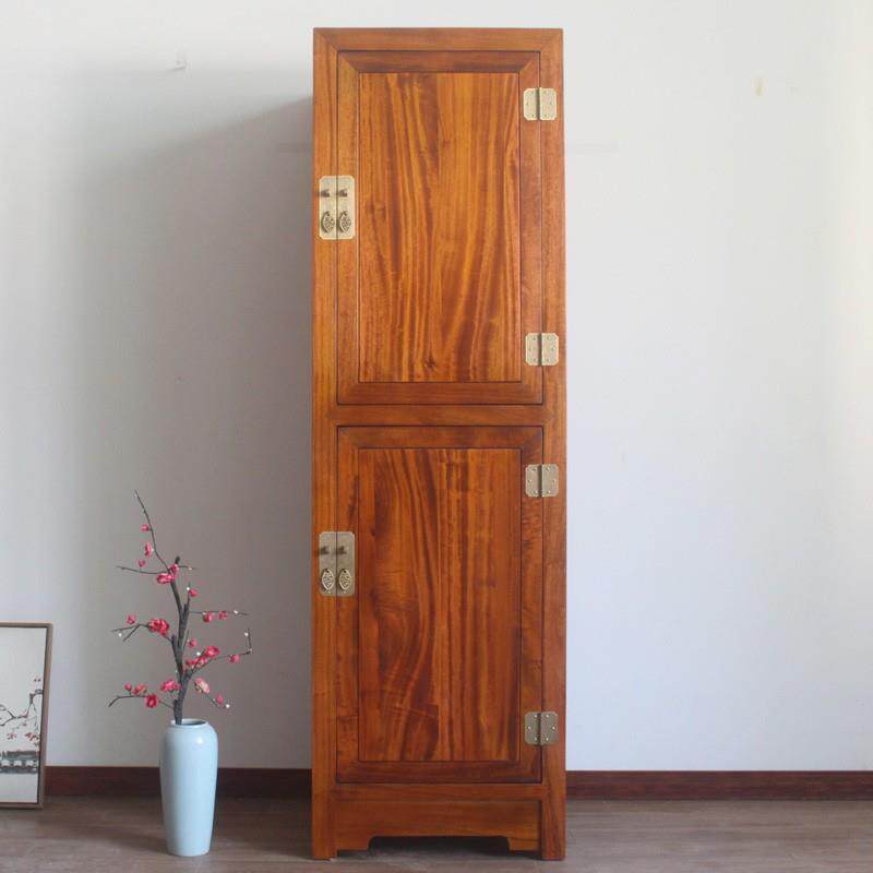 高档户香现代中实木樟木古典单门衣柜小型卧室系式统衣橱收纳储物