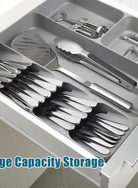 Cutlery Storage Tray Knife Holder Utensils Drawer Organizer