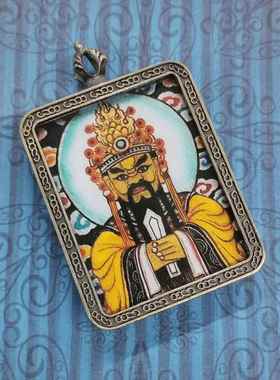 唐卡五条经龙五爷随身小唐卡吊坠旅游景区纪念礼品男女挂坠