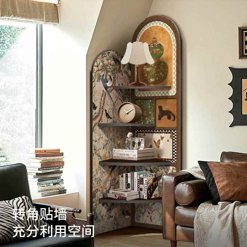 落地电装饰画摆件多层旁装饰画中边客厅架视123456柜收纳柜古风置