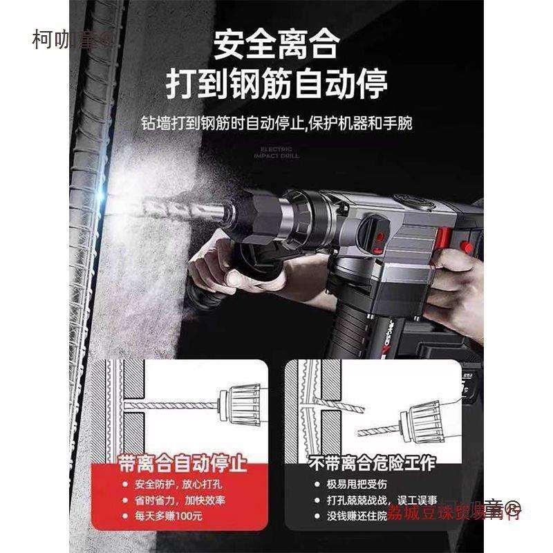 晶思达无刷充电式电锤电镐三用大功率工业冲击电钻混凝土锂麦太保图片