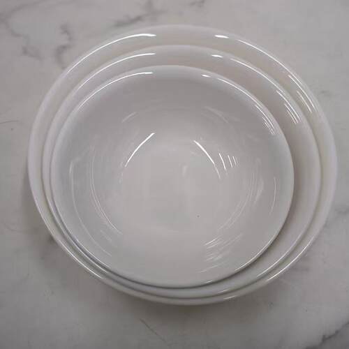 White melamine creative round platter, suitable for hotel ho