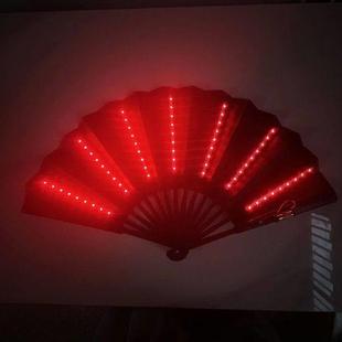 With Fan Led Light Fluorescent Foldable Glowing Hand
