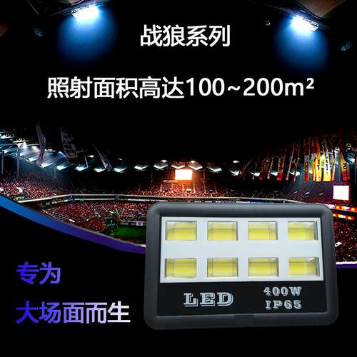 100W200W战狼投光灯300W户外射灯散光灯400W广场庭院照树灯