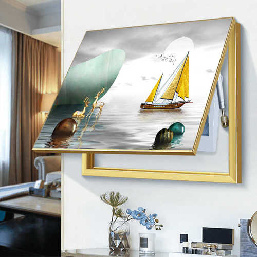 电表箱装饰画免打孔晶瓷画遮挡配电箱电闸盒电源开关立体晶钻挂画