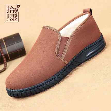 新款清仓0252新款冬季鞋加绒男棉鞋老北京布鞋男休闲士鞋爸爸鞋保