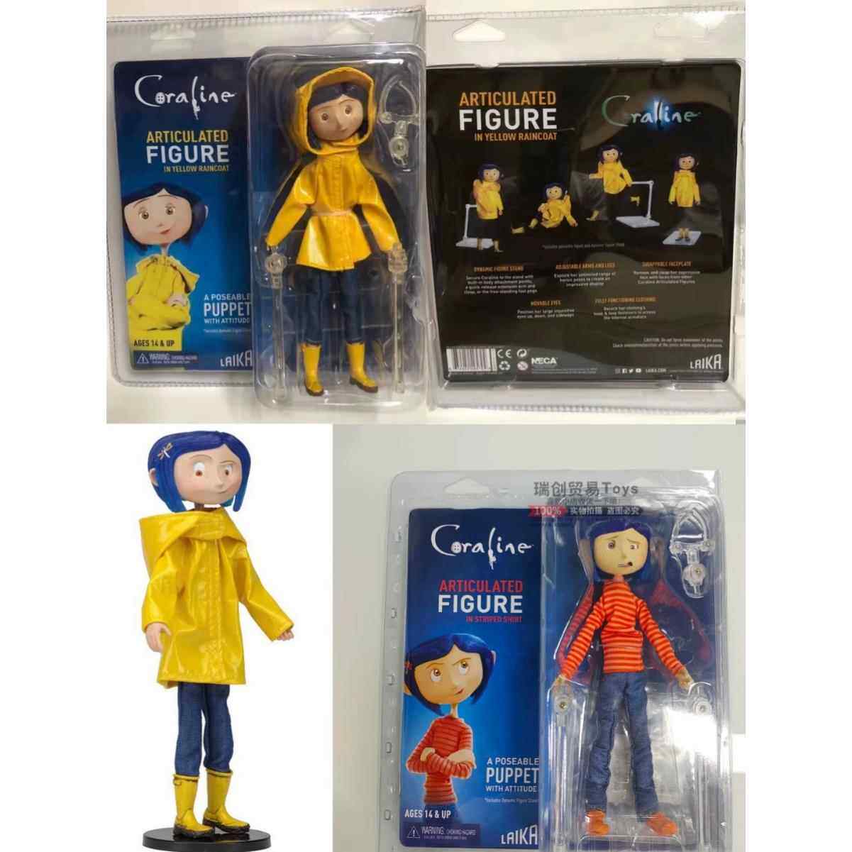 NECA 7寸 鬼妈妈 卡洛琳 雨衣版 条纹衫 真衣服 盒装手办模型玩具