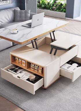 德致升降家几用可折叠移动餐桌一厅体二RDB合一客小户型多功能茶