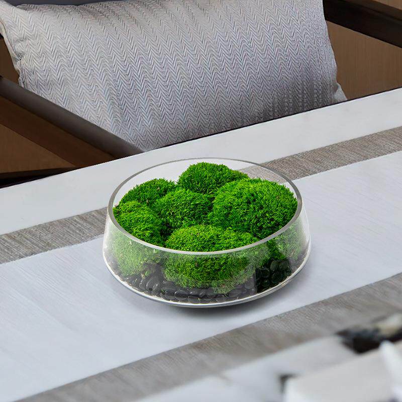 花仿真花盆洽景永新生苔FEQ藓艺绿植酒店大堂中式会议桌盆栽谈桌