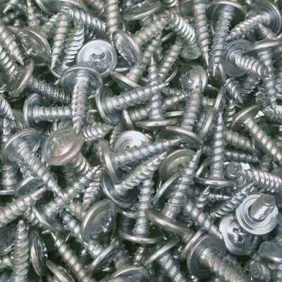 1华司XTJ扁圆头十字自攻钉丝自钻攻十自字槽热镀锌碳钢材质螺栓DI