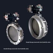 气动粉尘蝶阀不锈钢粉体Dn300单 双法兰蝶阀板碟阀水泥搅拌站