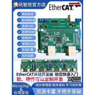 Ethercat开发板Stm32+Ax58100/Lan9252 Can/Rs485接口Esc从站