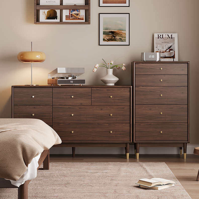 全实木五斗柜北美黑胡桃木卧室九斗柜现代简约抽屉储物柜客厅斗厨,住宅家具,斗柜,淘宝优惠券,粉丝福利购,淘宝优惠卷