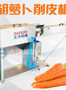 大洋机械胡萝卜削皮机不锈钢材质损耗低商用胡萝卜去皮机器