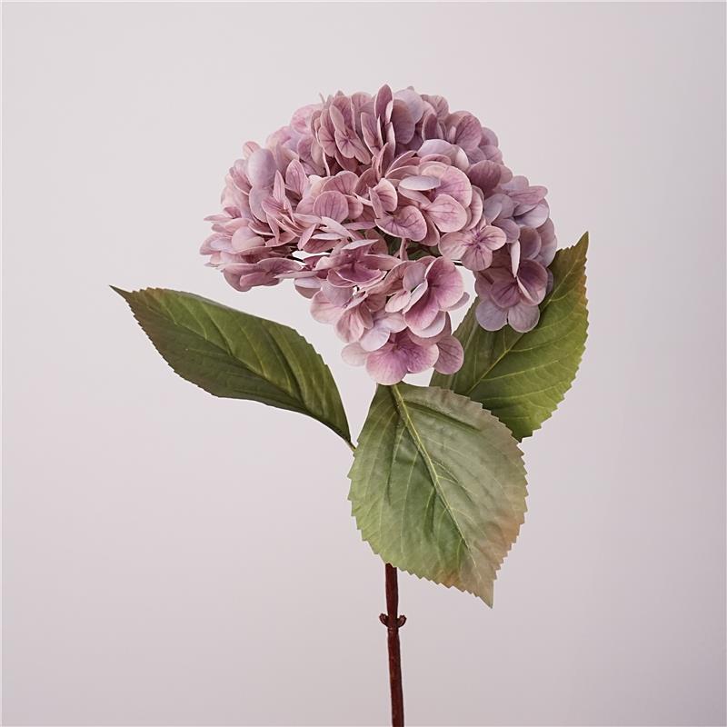 仿真花高级感高枝紫色绣球玫瑰假花插花轻奢客厅摆设绢花混装新款