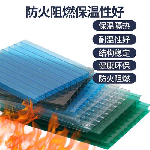 pc阳光板抗冲击透明耐力板厂房大棚聚碳酸酯采光板阻燃不发黄