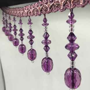 桌旗扶手巾窗帘配边Y11件高档欧式 饰花边 窗帘珠底子花边装