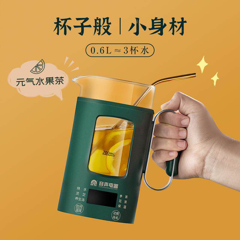 容声家用养生壶便携式玻璃煮茶器旅行电热水杯迷你烧水壶煮花茶壶