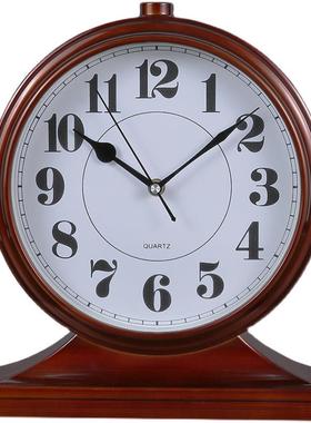 台xyt大号复客厅座钟表现代简约非实木静VJQ古音式石英钟新中式客