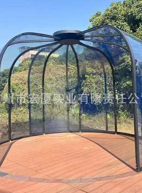 宏厦新款户外露台网红泡泡屋pc星空房景区帐篷民宿移动阳光房防晒