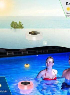 Solar Pool Chlorine Floater with Colorful Light Pool