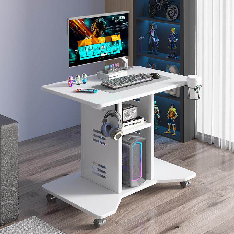 实木电脑桌小型家用台式电竞桌单人书桌小户型卧室床边移动小桌子