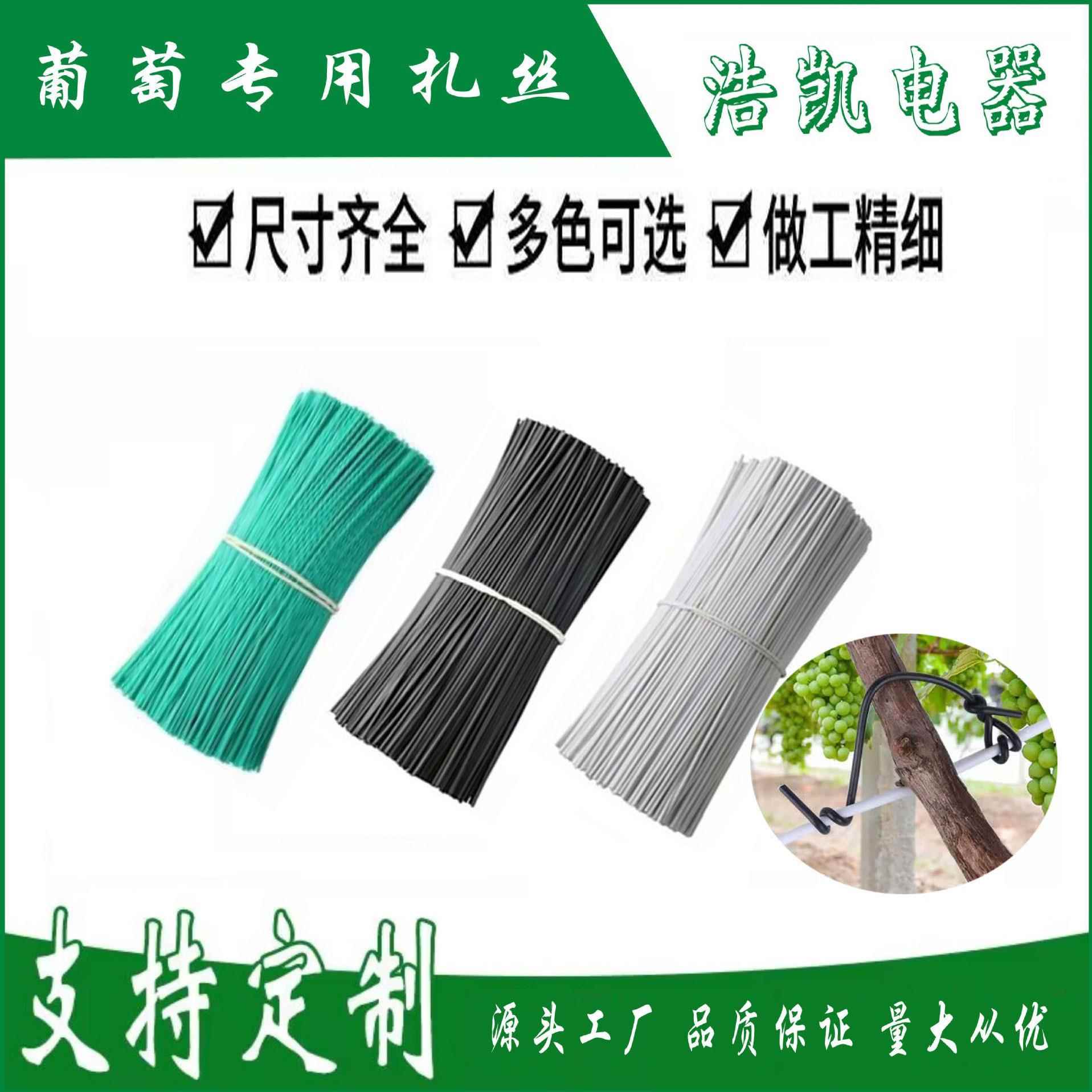 葡萄扎丝电镀锌扎带 绑电线 园林扎丝厂家PVC包塑铁丝绑枝条