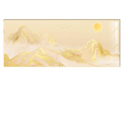 日照金山沙发背景墙装饰画现代简约2025年新款客厅壁画办公室挂画