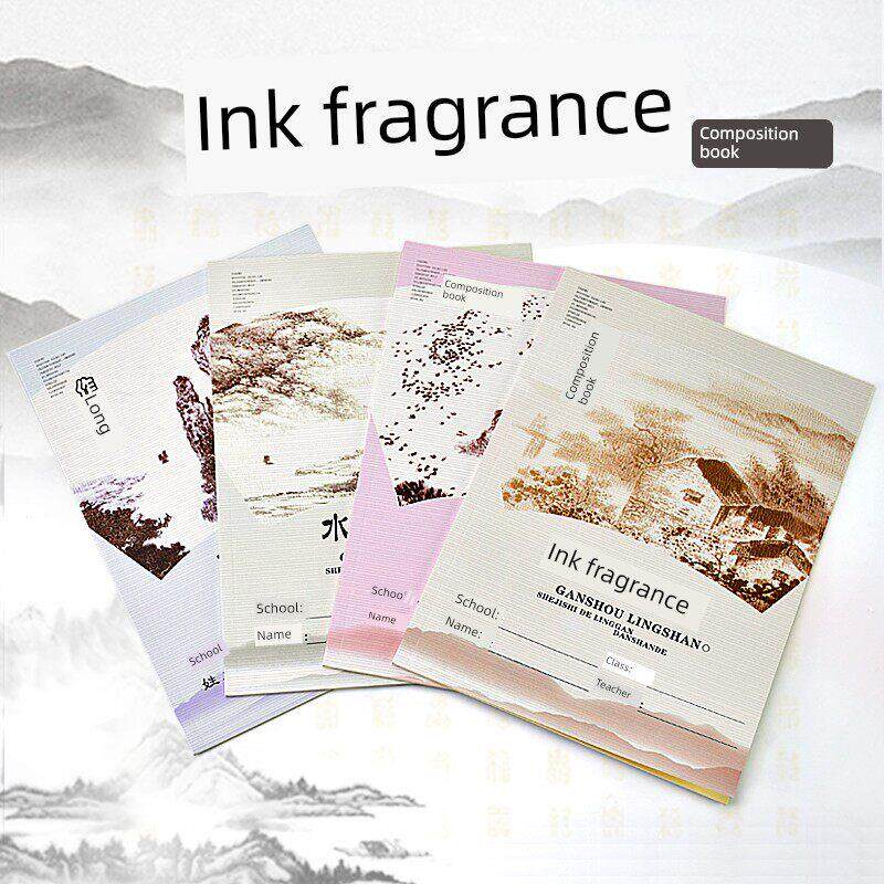 水墨清香封面16KB5本子大作文本小清新学生日记薄300方格本子包邮