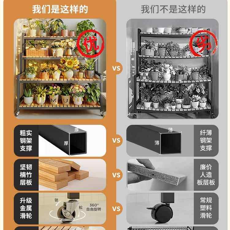 花架地架物家用阳台985阶梯式多层多肉花卉落式加厚置铁艺花盆架