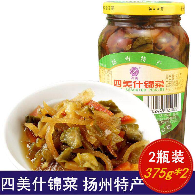 四美什锦菜375g*2瓶装 三和四美酱菜扬州特产咸菜酱菜即食下饭菜