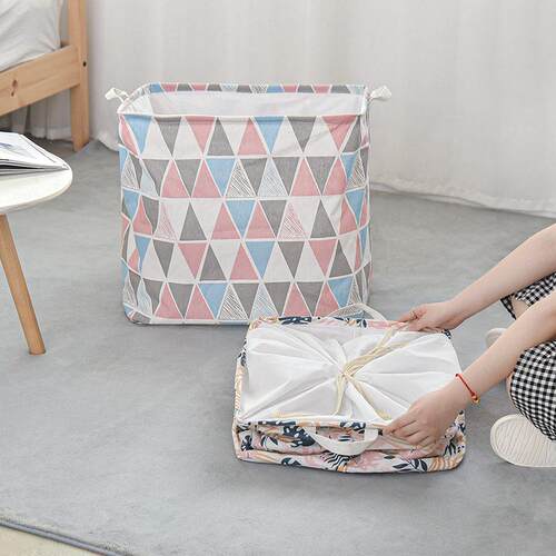 folding large size dirty clothes fabric basket laundry box