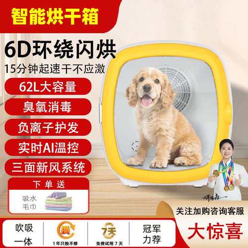宠物烘干箱猫咪烘干机狗狗吹风机吹毛宠物店速干负离子家用臭氧款