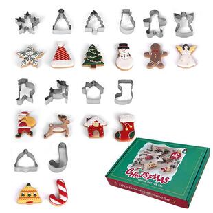 Stainless Steel Christmas Cookie Cutters Set, 12Pcs Gift Box