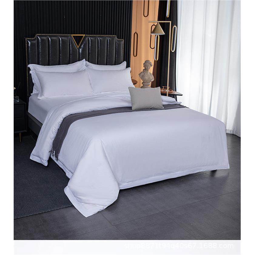 酒5411025店民宿旅缎馆纯棉四件套4布0支60支被80套全棉贡宾馆被