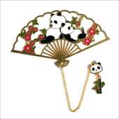 精致熊猫金属书签镂空流苏学生文具中国风成都基地文创纪念品礼物