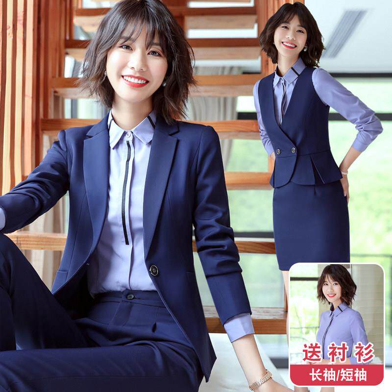 职业装套装女休闲干练气质西装女神范西服正装高端面试工作服女装