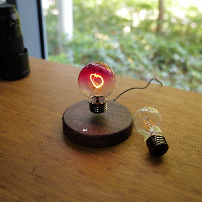 正品拾磁浮灯泡物爱小心夜灯办公室桌面摆件气氛灯创意礼台灯亿光