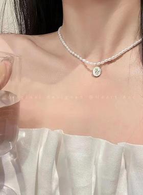 闪钻碎银子珍珠项链爆款设计项链