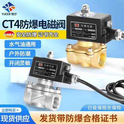 常闭防爆电磁阀矿用水阀气阀管道控制开关阀门dn15 50127v220v24v
