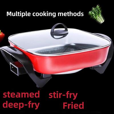 multifunctional Electric hot pot stir-fry Fried steamed 5L