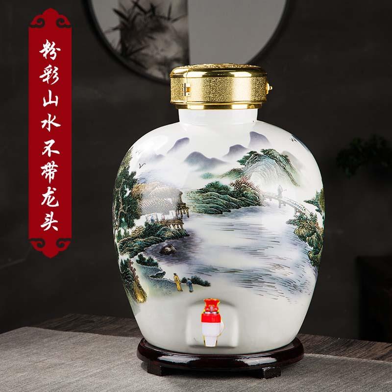 景德镇陶瓷泡酒坛子酒10斤2斤30斤500斤仿古家用密封酒瓶酒壶酿酒