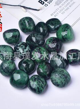 天然红绿宝滚石鱼缸石盆栽装饰摆件儿童淘矿装潢材料跨境商品