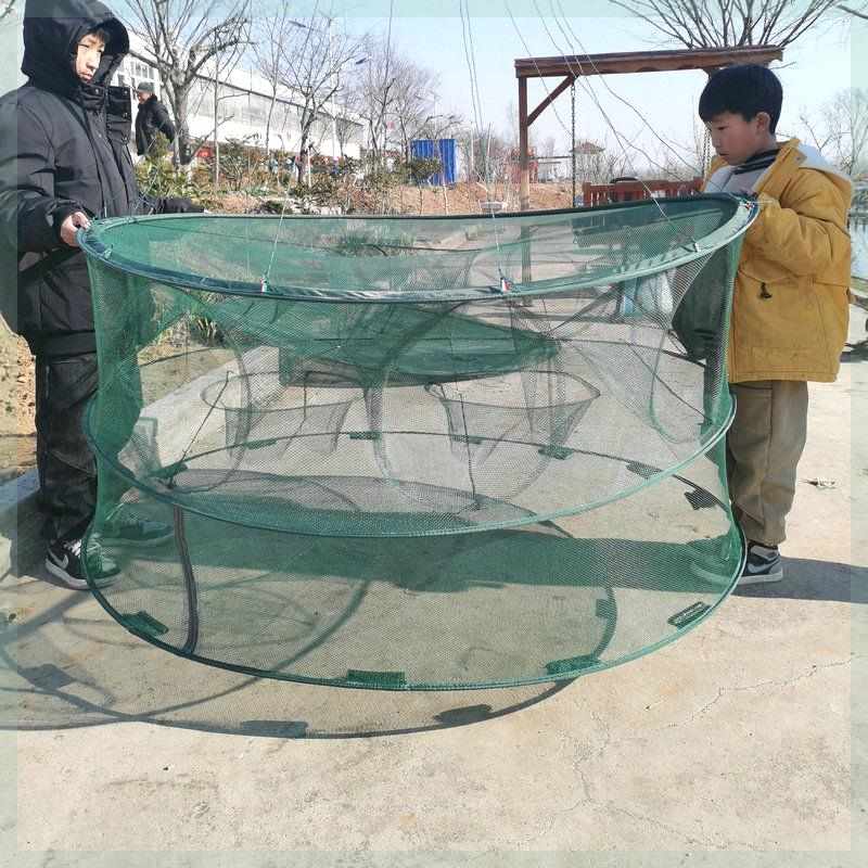 加大型捕鱼笼自动折叠抓捕鱼工具圆形大号虾笼大鱼专用网