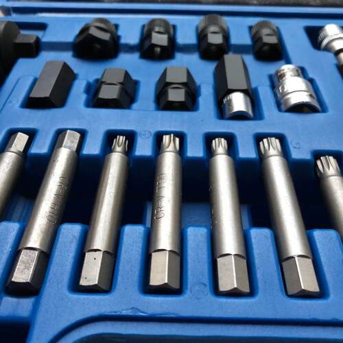 发电机皮带轮拆卸工具汽车皮带轮单向轮离合轮拆卸器拆装30件套