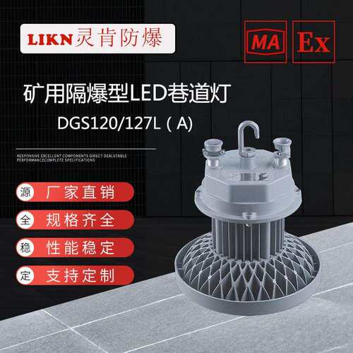 DGS100/127L矿用隔爆型LED巷道灯100W127V圆形LED巷道灯