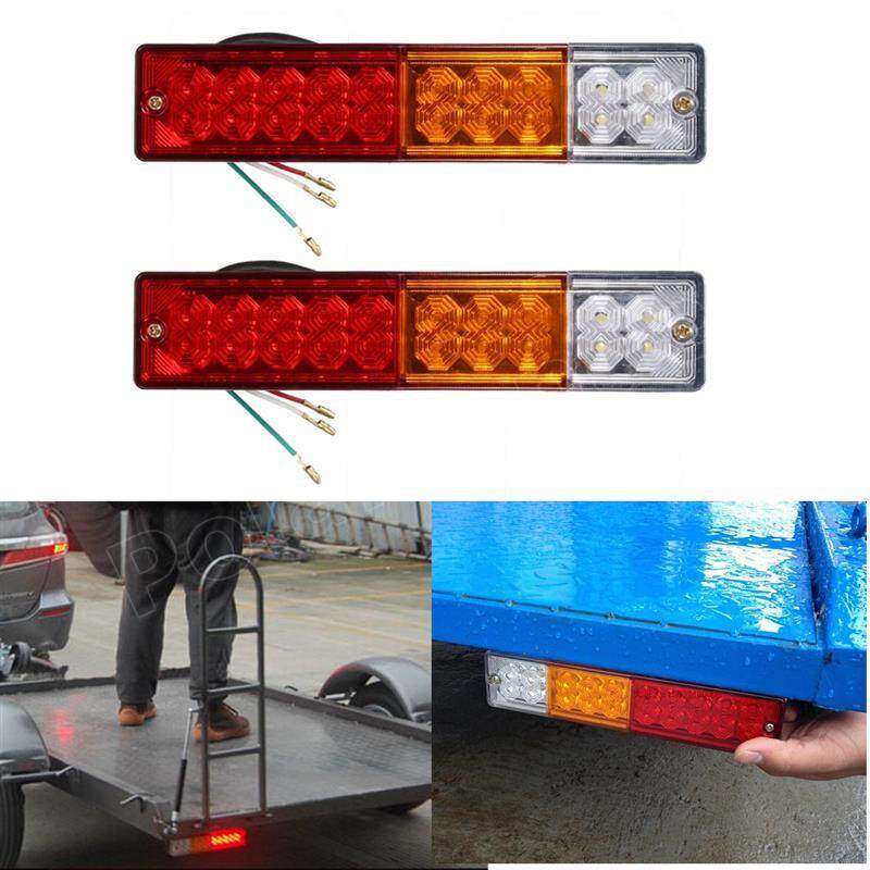 2个20LED高亮拖车尾灯 卡车尾灯 叉车灯 LED防水尾灯亚马逊热销款