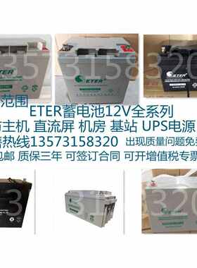ETER蓄电池HSE100-12/12V100AH65A55A40A24A17直流屏EPS/UPS电源