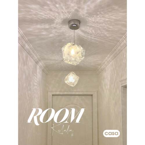 创意网红冰块过道走廊吊灯现代入户阳台玄关石头造型氛围灯具casa