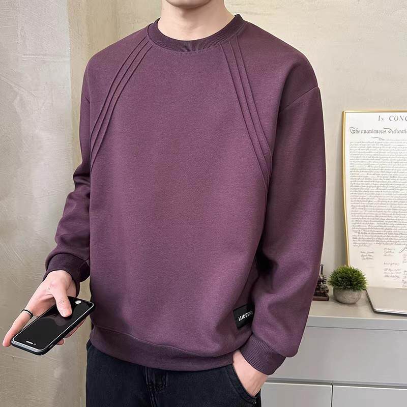 潮牌it Afternnaths圆领卫衣男宽松休闲百搭简约纯色帅气时髦新款